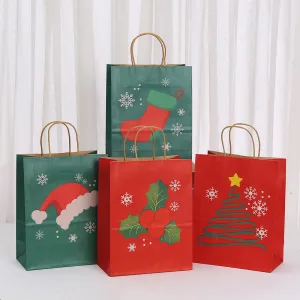 Christmas Printed Gift Bag 12pcs/Pack