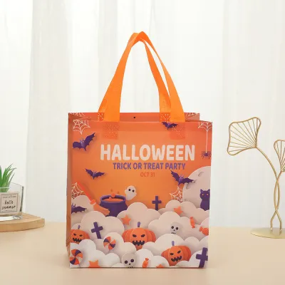 Halloween Printed Non-Woven Party Candy Gift Packaging Bag 12pcs/Pack