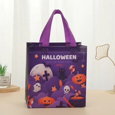 Halloween Printed Non-Woven Party Candy Gift Packaging Bag 12pcs/Pack