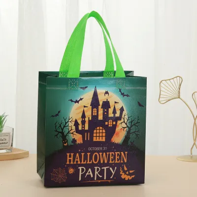 Halloween Printed Non-Woven Party Candy Gift Packaging Bag 12pcs/Pack