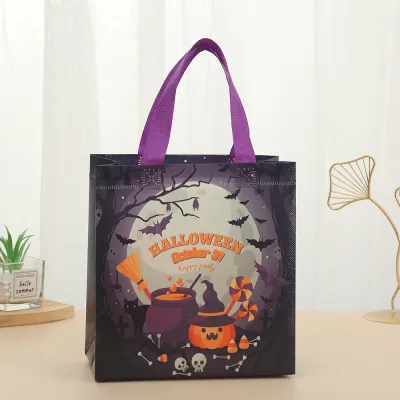 Halloween Printed Non-Woven Party Candy Gift Packaging Bag 12pcs/Pack