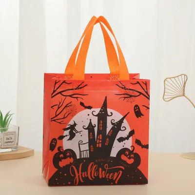 Halloween Printed Non-Woven Party Candy Gift Packaging Bag 12pcs/Pack
