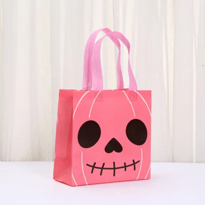Halloween Cartoon Funny Non-Woven Folding Waterproof Bag Holiday Gift Bag 12pcs/Pack