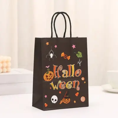 Halloween Cartoon Pumpkin Ghost Packaging Bag Creative Cute Gift Bag 12pcs/Pack