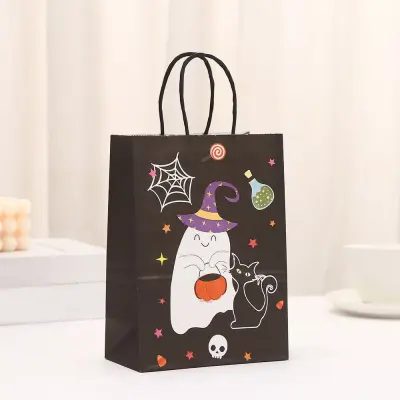 Halloween Cartoon Pumpkin Ghost Packaging Bag Creative Cute Gift Bag 12pcs/Pack