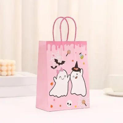 Halloween Cartoon Pumpkin Ghost Packaging Bag Creative Cute Gift Bag 12pcs/Pack