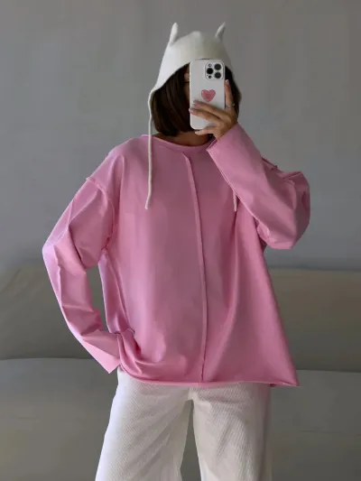 Autumn Women Casual Solid Color Cotton Long Sleeve T-Shirt