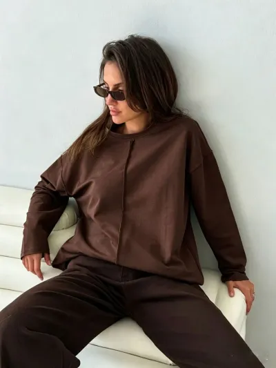 Autumn Women Casual Solid Color Cotton Long Sleeve T-Shirt