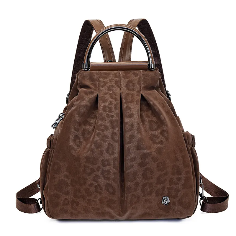 Women Fashion Casual Leopard Large Capacitytravel Portable Waterproof Backpack