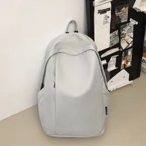 Women Fashion Casual Simple Solid Color Large Capacity Backpack