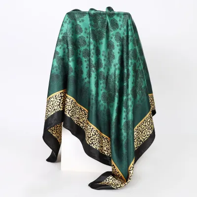 Women Fashion Casual Cashew Printed Silk 90cm Square Scarf
