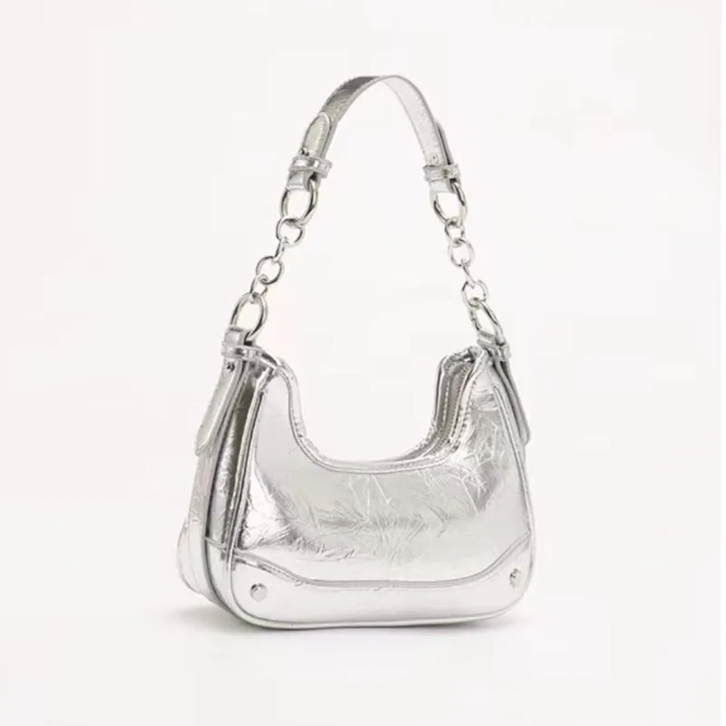 Women Fashion Casual Solid Color Chain Shoulder Bag