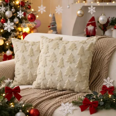 Christmas Living Room Sofa Pillow Cover