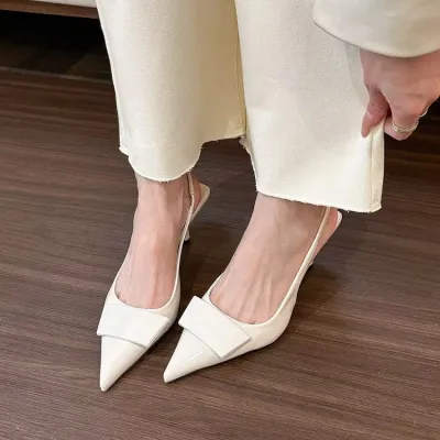 Women Fashion Elegant Solid Color Pointed-Toe High-Heeled Shoes