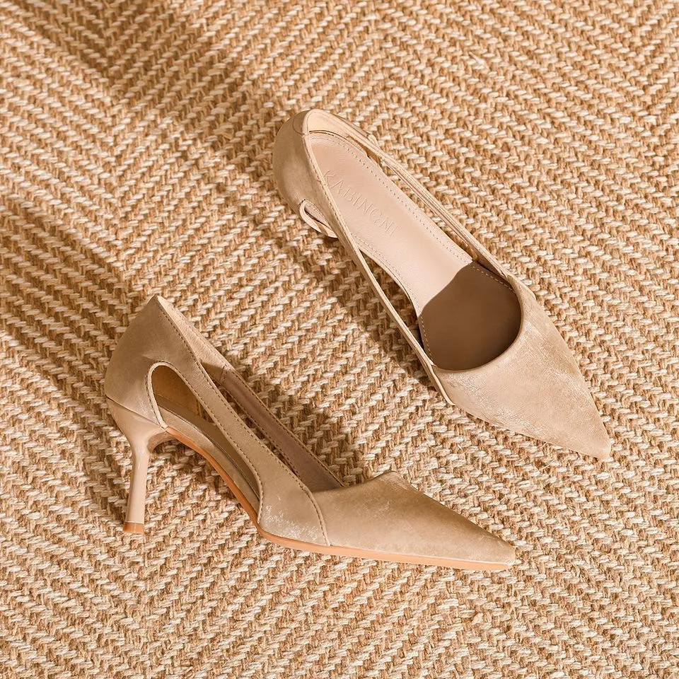 Women Fashion Elegant Solid Color Pointed-Toe Hollow High Heels Shoes