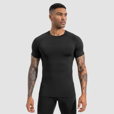 Men Fashion Casual Summer Mesh Breathable Quick-Dry Short-Sleeve Sports T-Shirt