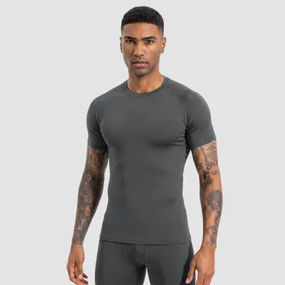 Men Fashion Casual Summer Mesh Breathable Quick-Dry Short-Sleeve Sports T-Shirt