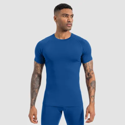 Men Fashion Casual Summer Mesh Breathable Quick-Dry Short-Sleeve Sports T-Shirt