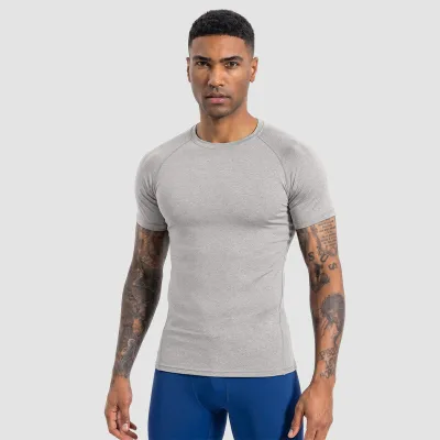 Men Fashion Casual Summer Mesh Breathable Quick-Dry Short-Sleeve Sports T-Shirt