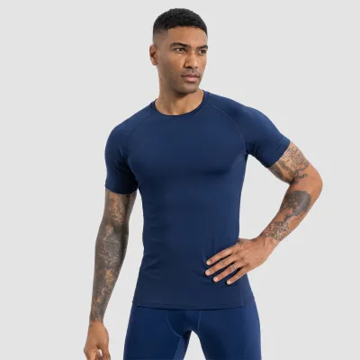 Men Fashion Casual Summer Mesh Breathable Quick-Dry Short-Sleeve Sports T-Shirt