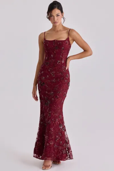 Women'S Fashion Elegant Jacquard Sleeveless Backless Lace-Up Dress