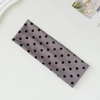 Women Fashion Casual Polka Dot Print Elastic Sweat-Absorbing Yoga Sports Headbands