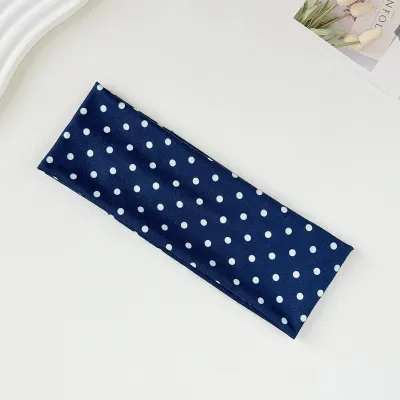 Women Fashion Casual Polka Dot Print Elastic Sweat-Absorbing Yoga Sports Headbands