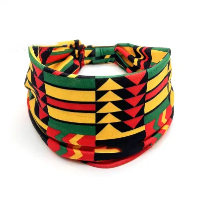 Women Fashion Casual Color Block Sports Wide-Brimmed Knot Headband