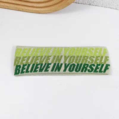 Women Fashion Casual Letter Knitted Sweat-Absorbent Sports Headbands