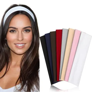 Women Fashion Casual Solid Color High Elastic Sports Headband