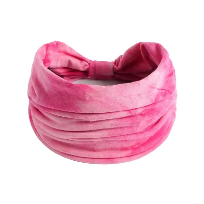 Women Fashion Casual Tie-Dye Wide-Brimmed 18cm Sports Headbands