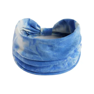 Women Fashion Casual Tie-Dye Wide-Brimmed 18cm Sports Headbands