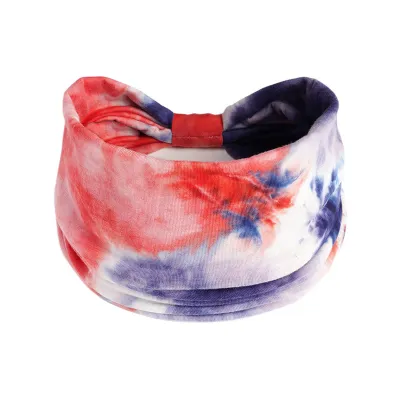 Women Fashion Casual Tie-Dye Wide-Brimmed 18cm Sports Headbands