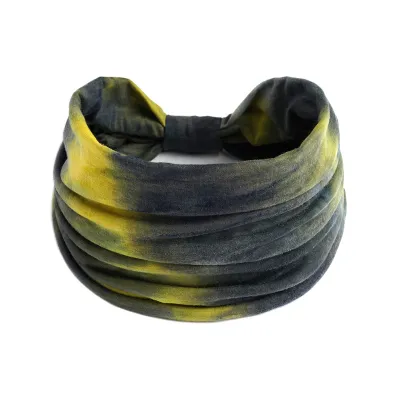 Women Fashion Casual Tie-Dye Wide-Brimmed 18cm Sports Headbands