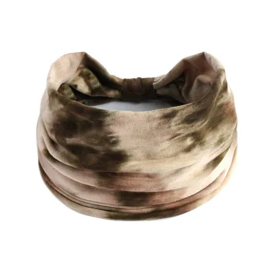 Women Fashion Casual Tie-Dye Wide-Brimmed 18cm Sports Headbands