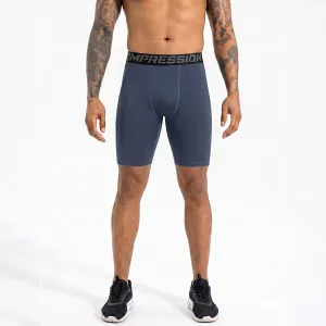 Men Fashion Casual Side Pocket Quick-Drying Sports Tight Shorts