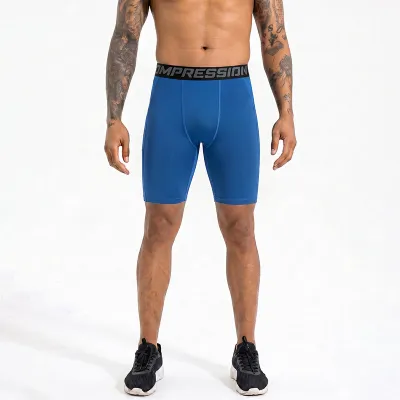 Men Fashion Casual Side Pocket Quick-Drying Sports Tight Shorts