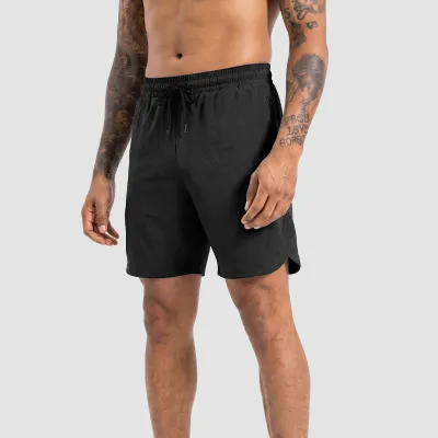Men Fashion Casual Summer Solid Color Breathable Quick-Drying Sports Shorts