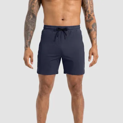 Men Fashion Casual Summer Solid Color Breathable Quick-Drying Sports Shorts