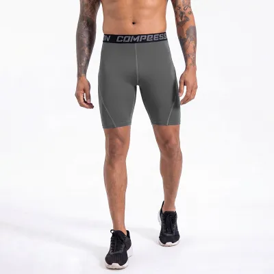 Men'S Fashion Casual Summer High Elastic Tight Quick-Drying Sports Shorts