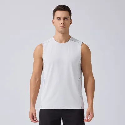 Men Fashion Casual Summer Solid Color Quick-Drying Breathable Sports Sleeveless Tank Top