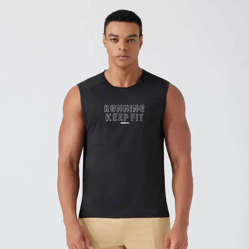 Men'S Fashion Casual Summer Printed Quick-Drying Breathable Sports Sleeveless Tank Top