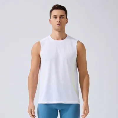 Men Fashion Casual Summer Solid Color Thin Quick-Drying Sleeveless Sports Tank Top