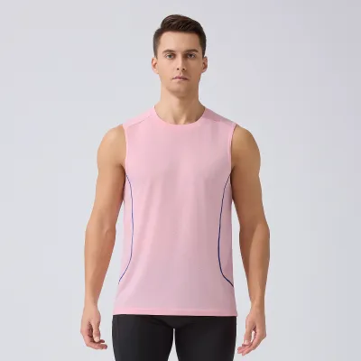 Men Fashion Casual Summer Solid Color Thin Quick-Drying Sleeveless Sports Tank Top