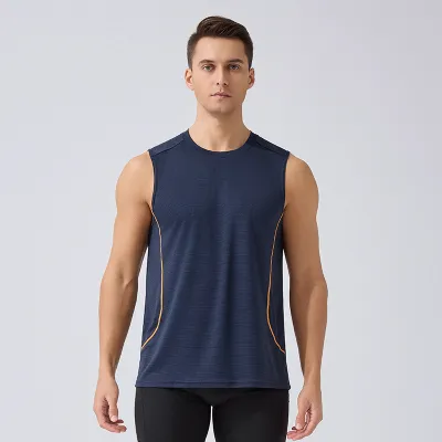 Men Fashion Casual Summer Solid Color Thin Quick-Drying Sleeveless Sports Tank Top