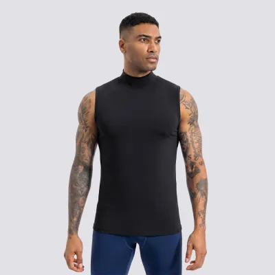 Men'S Fashion Casual Solid Color Breathable Quick-Drying Tight Sleeveless Sports Tank Top