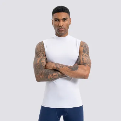 Men'S Fashion Casual Solid Color Breathable Quick-Drying Tight Sleeveless Sports Tank Top