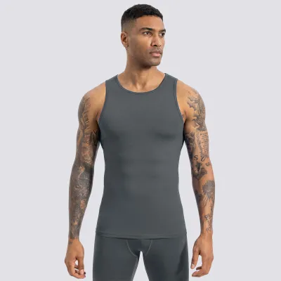 Men'S Fashion Casual Solid Color Quick-Drying Thin Breathable Sleeveless Sports Tank Top