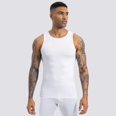 Men'S Fashion Casual Solid Color Quick-Drying Thin Breathable Sleeveless Sports Tank Top