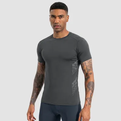 Men Fashion Casual Summer Printed Quick-Drying Breathable Short-Sleeve Sports T-Shirt
